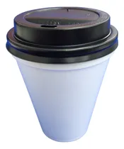 Comprar Vasos Descartables Termicos Para Cafe  Con Tapa 240 Cc X 100