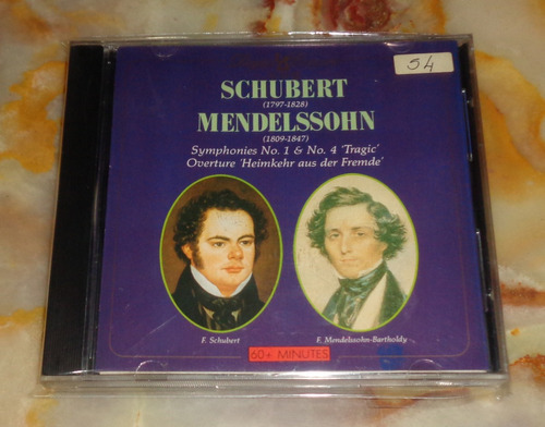 Schubert / Mendelssohn - Symphonies 1 & 4 - Cd Brasil