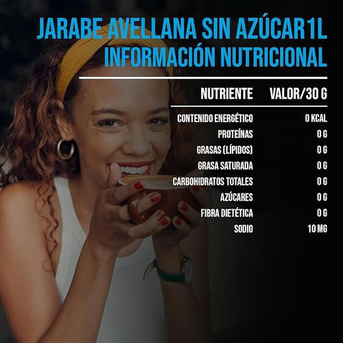 Jarabe Davinci Avellana Sugar Free 1 Lt