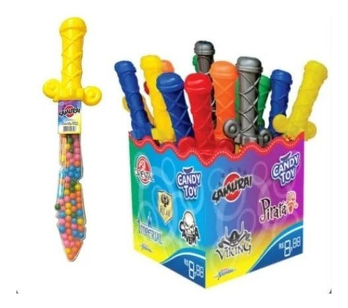 Espada Pirata Com Balinhas 30un X 30gr Candy Toy