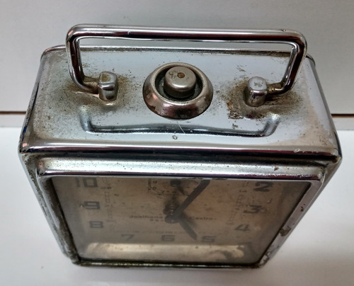 Antigo Relógio Mesa - 1940 Funcionando Cromado (Usado)