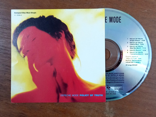 Cd Depeche Mode - Policy Of Truth (1990) Usa Limited R5