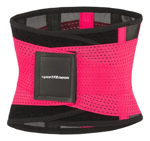 Faja Abdominal Doble Ajuste Sportfitness Negro/fucsia