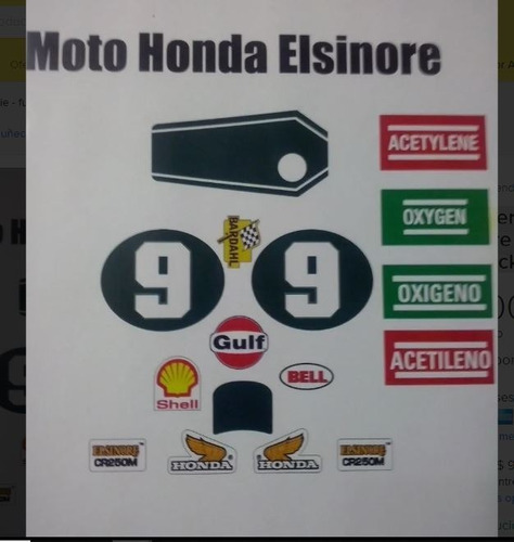 Kid Acero Moto Honda Elsinore Calcomanias Big Jim Sticker