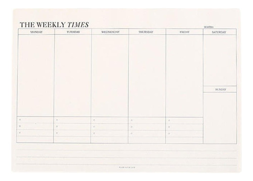 Tablero De Calendario Mensual Hojas Desprendibles De