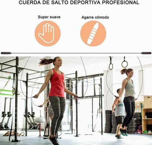 Cuerda Para Saltar 3metros Ajustable Mango Antideslizante