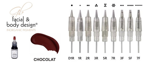 Gb Pigmento Inorganic Gotero + 10 Cartucho Dermografo De 8mm