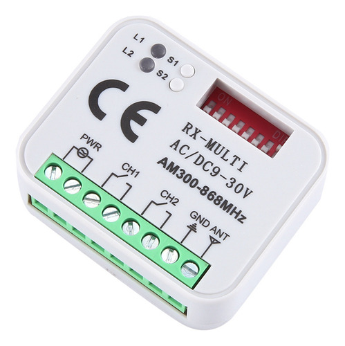 Receptor Universal Rx Multifrecuencia 300-868 Mhz, 2 Canales