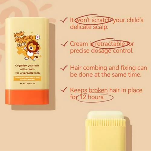 Barra De Cera Para El Cabello De Niños, Gel De Peinado Con P