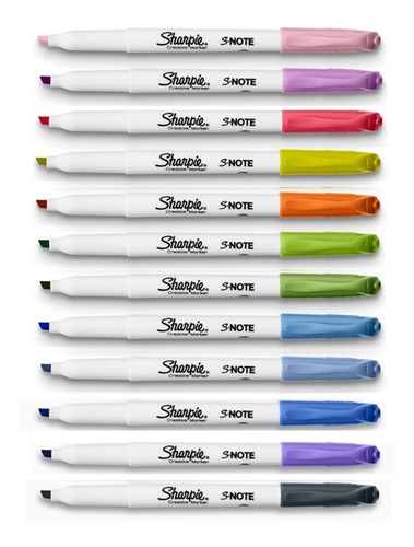 Imagen 4 de 9 de Marcadores Sharpie Snote X12 Colores Resalta Subraya