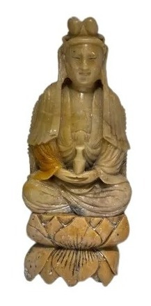 Antigua Talla En Piedra Figura Buda Oriental Original