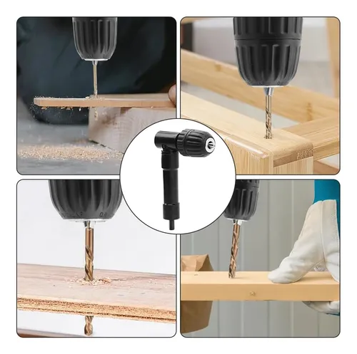 Accesorio De Taladro De Ángulo Recto Con 4 Bits, Adaptador