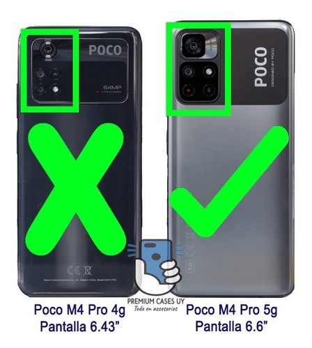 Imagen 2 de 7 de Protector Case Tpu Transparente Xiaomi Poco M4 Pro 5g - Pcuy