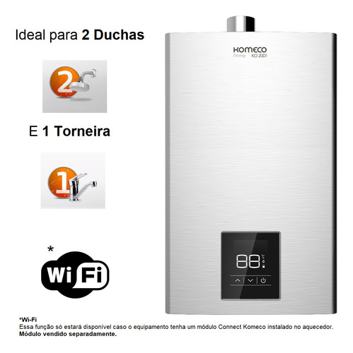 Aquecedor Komeco Ko 21 Di Prime 21 Litros E Módulo Wi Fi Glp