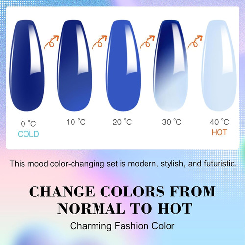 Juego De Polvos De Inmersión De Color, 6 Colores Que Cambian