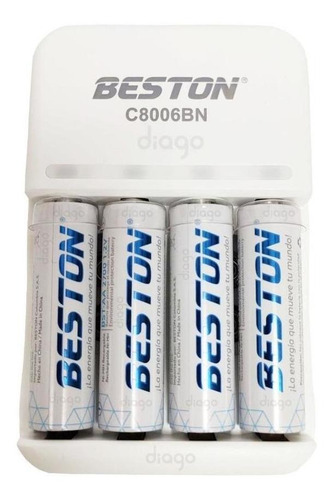 Cargador Beston + 4 Pilas Aa 2700mah