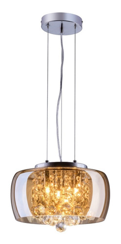 Imagem 1 de 7 de Lustre Pendente Attractive Ambar 28cm Cristal Legítimo