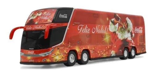 Kit 2 Brinquedo Miniatura Ônibus Coca Cola e Pepsi Coleções