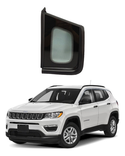 Vidro Lateral Traseiro Esquerdo Jeep Compass 2024 C Borracha
