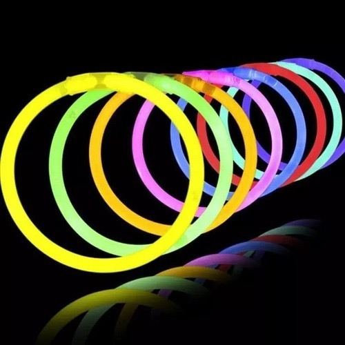 100 Pulseras Neón Fosforescente Glow Stick Fiestas Neon