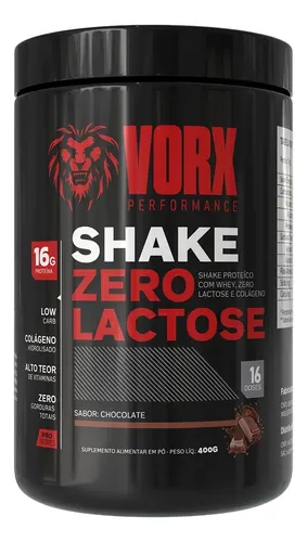 Shake Protein Zero Lactose Substituto De Refeição 400g Vorx