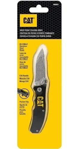 Imagen 3 de 5 de Cuchillo Plegable Punta Curva 150 Mm Caterpillar 980003