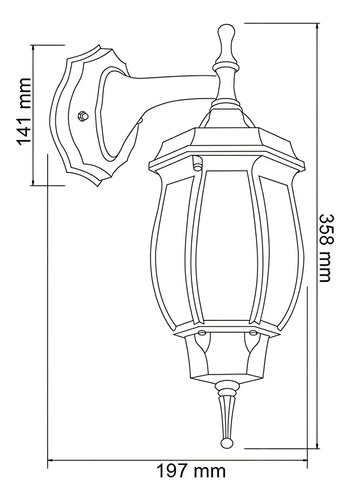 Tecnolite Lampara De Exterior Sobreponer Muro Decorativa FTL-6002D/B 26 W Tecnolit Color Blanco