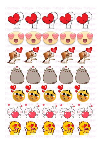 Obleas Para Gelatina Stickers Facebook 14 Febrero Amor