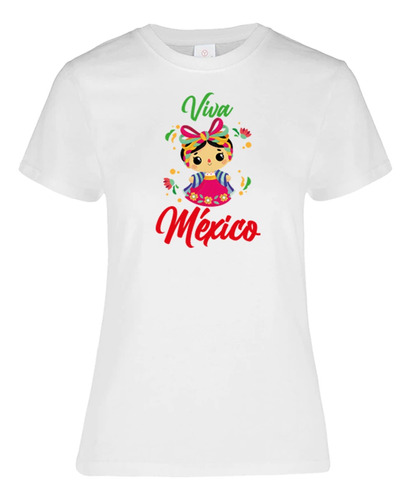 Playeras Para Amigas 3 Pz Fiestas Patrias Muñecas Marias