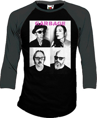 Garbage Playeras Manga 3/4 Para Hombre Y Mujer #02