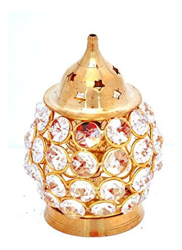 Haschart Akhand Diya Lámpara De Aceite De Cristal Decorativ
