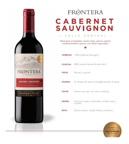 Vino Frontera Cabernet Sauvignon X 750ml