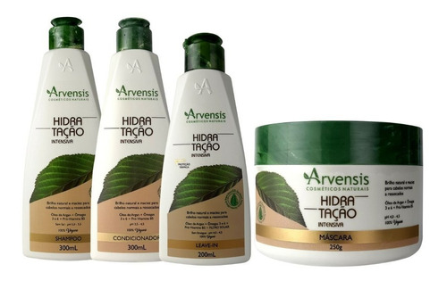 Kit Arvensis Hidratação Shampoo Cond. Leave-in Mascara 250g