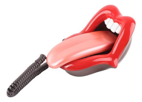 Teléfono Rojo Multifuncional Con Forma De Lengua Grande Ar50