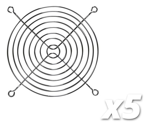 Pack X5 Rejas De Turbina 120x120mm Metálicas Gralf Rgf-120m