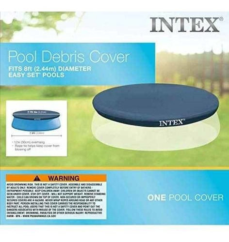 Intex 8foot Round Easy Set Cubierta De Piscina