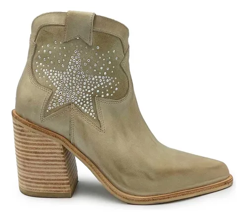 Botineta Texana Mujer Bota 100 Cuero Art Liva 250 Tallon