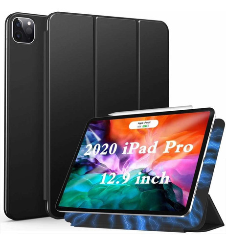 Estuche iPad Pro 2020 12.9 Cubierta Tipo Cuero Soporta Lapiz