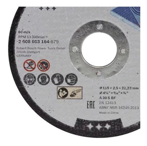 Disco de corte de metal Bosch G30 de 115 x 2,5 x 22,23 mm