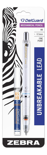Portaminas 0.5mm Zebra Pen Delguard Mina Hb
