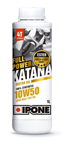 Aceite Ipone Moto 10w50 1lt Full Power 4t Katana Sintetico