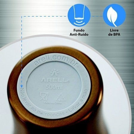 Imagem 8 de 9 de Copo Térmico De Cerveja 500ml Dourado Metallic Gold - Arell