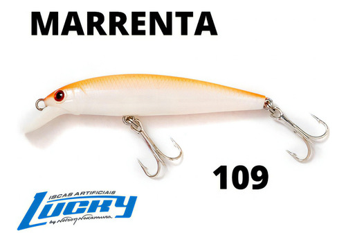 Isca Artificial Nelson Nakamura Marrenta 110 - 22g Lucky Cor Cor 109 - Opaca Laranja