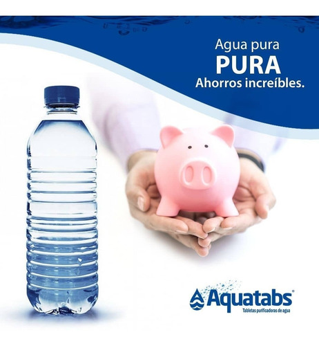 Imagen 3 de 8 de Kit X 30 Tabletas Purificadoras De Agua Aquatabs 3 Litros