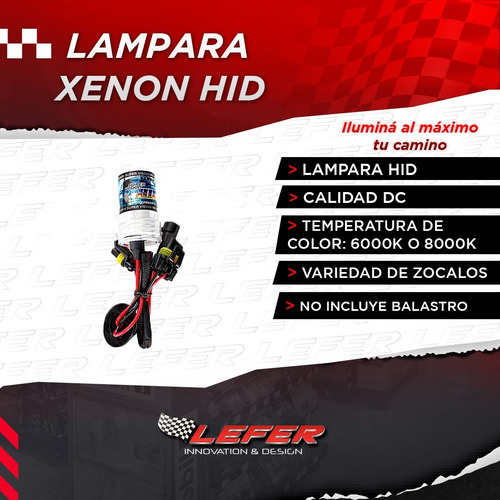 Imagen 2 de 10 de Lampara Xenon Hid 6000k 8000k H1 H3 H7 H11 9006 9005 880 Etc