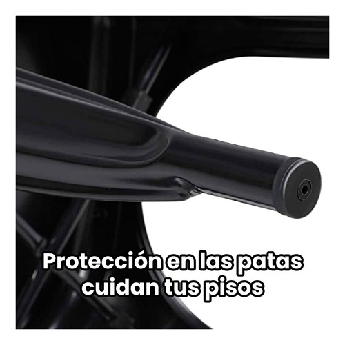 Pack 4 Silla De Comedor De Metal Negra Diseño Moderno Y Apil