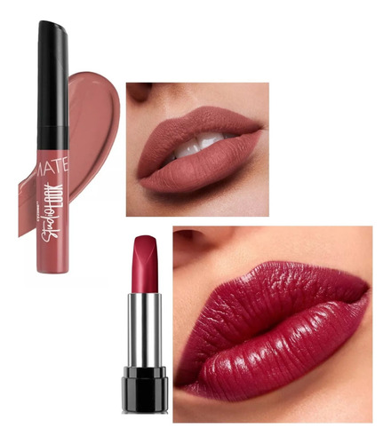 Pack 2 Labiales Rose Nude + Malice Red Cyzone