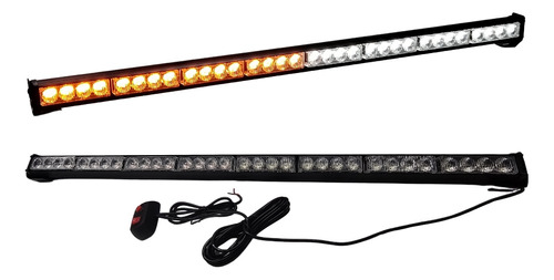 Barra Led Strobo Tipo Federal Blanco Ámbar 35 Pul Rzr Can Am