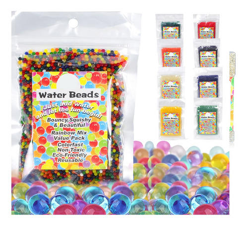 30000pcs Perlas De Agua Rainbow Mix Crystal Suelo No Tóxico