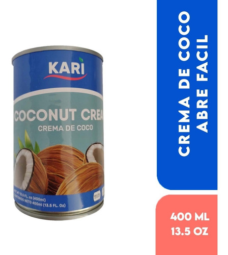 Crema De Coco Kari 400 Ml (13.5 Fl. Oz) - mL a $47